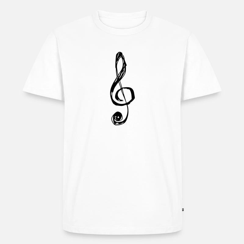 note - Männer Premium Bio T-Shirt - Weiß