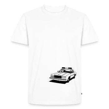 Police Car Retro - T-shirt Premium bio Homme - blanc - Devant - Nico (187cm)