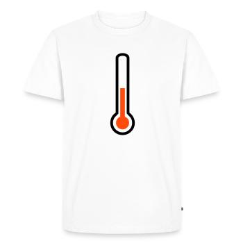 Thermomètre - température - T-shirt Premium bio Homme - blanc - Devant - Nico (187cm)