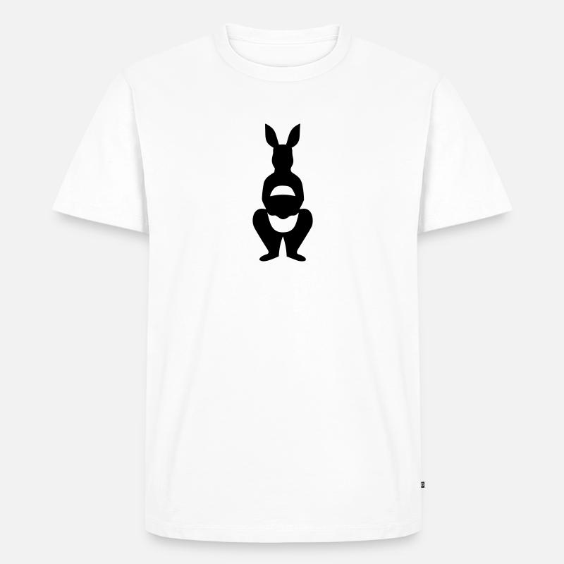 Känguru - Männer Premium Bio T-Shirt - Weiß