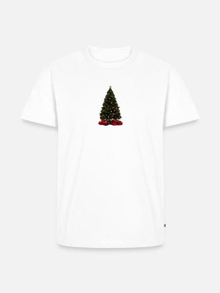 Weihnachtsbaum - Männer Premium Bio T-Shirt - Weiß
