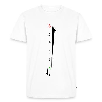 Les vitesses de la moto - T-shirt Premium bio Homme - blanc - Devant - Nico (187cm)