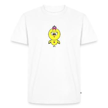 Poussin - T-shirt Premium bio Homme - blanc - Devant - Nico (187cm)