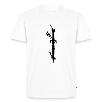 Smoking dagger - Men's Premium Organic T-Shirt - white - Front - Nico (187cm)
