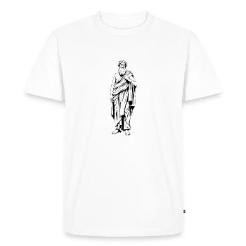 Sénateur romain ou philosophe grec - T-shirt Premium bio Homme - blanc - Devant - Nico (187cm)
