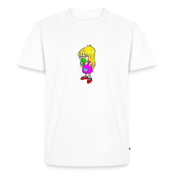 Child with pacifier - Men's Premium Organic T-Shirt - white - Front - Nico (187cm)