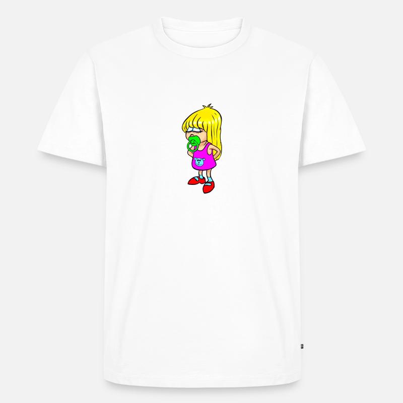 Kind mit Schnuller - Männer Premium Bio T-Shirt - Weiß