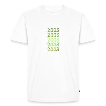 Chef 2003 - Men's Premium Organic T-Shirt - white - Front - Nico (187cm)