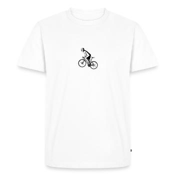 Road bike design - Men's Premium Organic T-Shirt - white - Front - Nico (187cm)