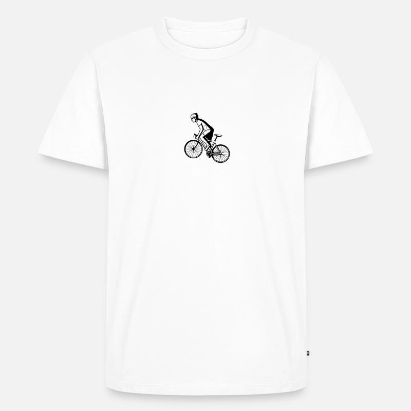 Rennrad Design - Männer Premium Bio T-Shirt - Weiß