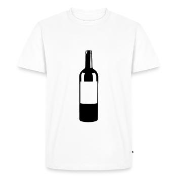 Wine Bottle - Men's Premium Organic T-Shirt - white - Front - Nico (187cm)