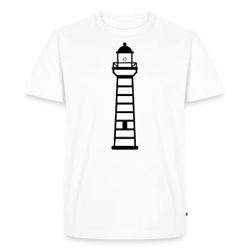 Lighthouse - Men's Premium Organic T-Shirt - white - Front - Nico (187cm)