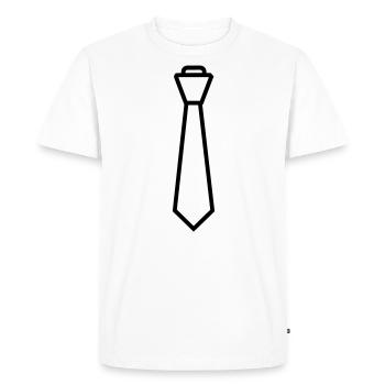 Cravate - T-shirt Premium bio Homme - blanc - Devant - Nico (187cm)