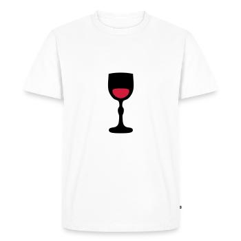 verre pied vin 202 - T-shirt Premium bio Homme - blanc - Devant - Nico (187cm)