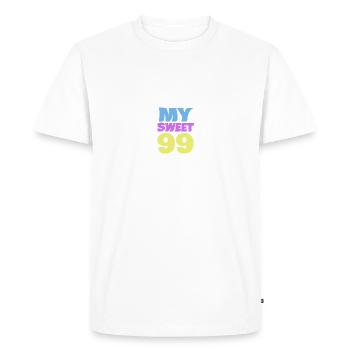 Âge 99 - T-shirt Premium bio Homme - blanc - Devant - Nico (187cm)
