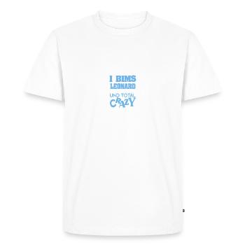 Dire Léonard - T-shirt Premium bio Homme - blanc - Devant - Nico (187cm)