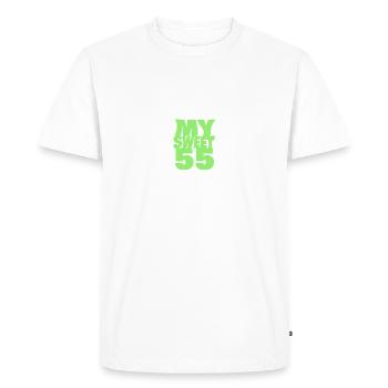 Sweet 55 - Men's Premium Organic T-Shirt - white - Front - Nico (187cm)