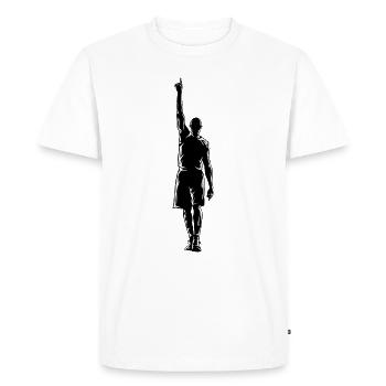 Basketball Legend Silhouette - Men's Premium Organic T-Shirt - white - Front - Nico (187cm)