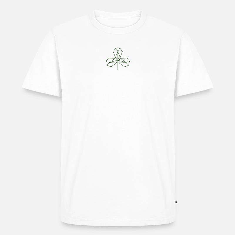 Kleeblatt - Männer Premium Bio T-Shirt - Weiß