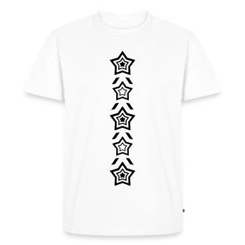 Rangée d’étoiles - T-shirt Premium bio Homme - blanc - Devant - Nico (187cm)
