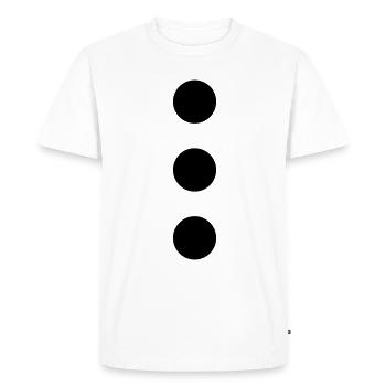Snowman Costume Black Stones Dots Circles - Men's Premium Organic T-Shirt - white - Front - Nico (187cm)