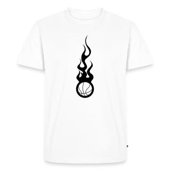 Basket Ball / Basketball / Basktet-Ball / Sport - T-shirt Premium bio Homme - blanc - Devant - Nico (187cm)