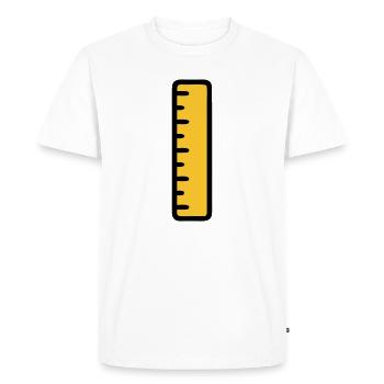 Ruler Math Geometry School - Men's Premium Organic T-Shirt - white - Front - Nico (187cm)