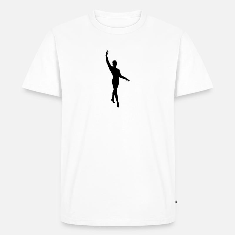 Vector Ballet dancer Silhouette - Men's Premium Organic T-Shirt - white