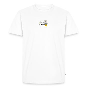 2ème anniversaire, deux, deuxième, ours, anniversaire - T-shirt Premium bio Homme - blanc - Devant - Nico (187cm)