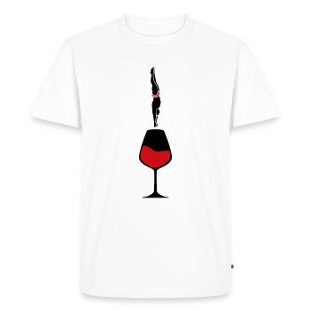 WINE CONNOISSEURS - Men's Premium Organic T-Shirt - white - Front - Nico (187cm)