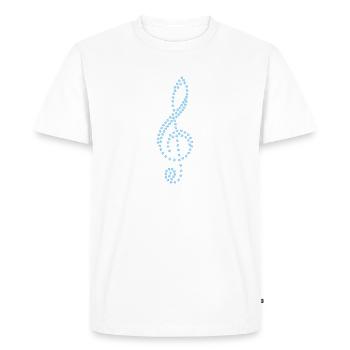 Clef bleue - T-shirt Premium bio Homme - blanc - Devant - Nico (187cm)