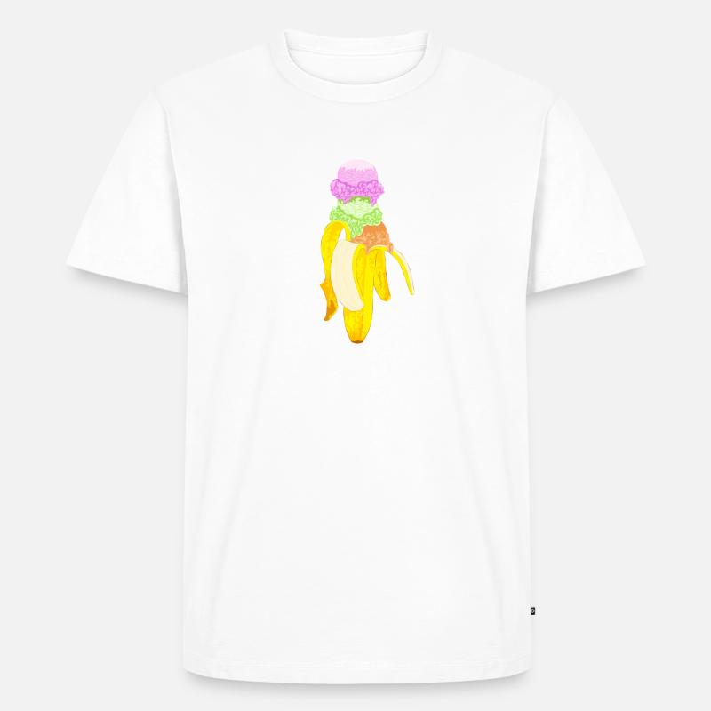 Eisbanane - Männer Premium Bio T-Shirt - Weiß