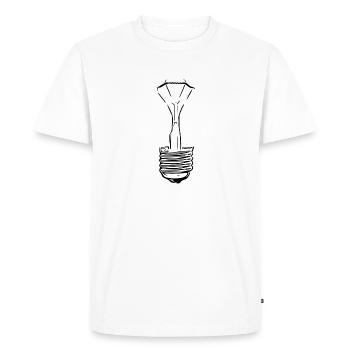 Lamp with defective glass bulb - Men's Premium Organic T-Shirt - white - Front - Nico (187cm)