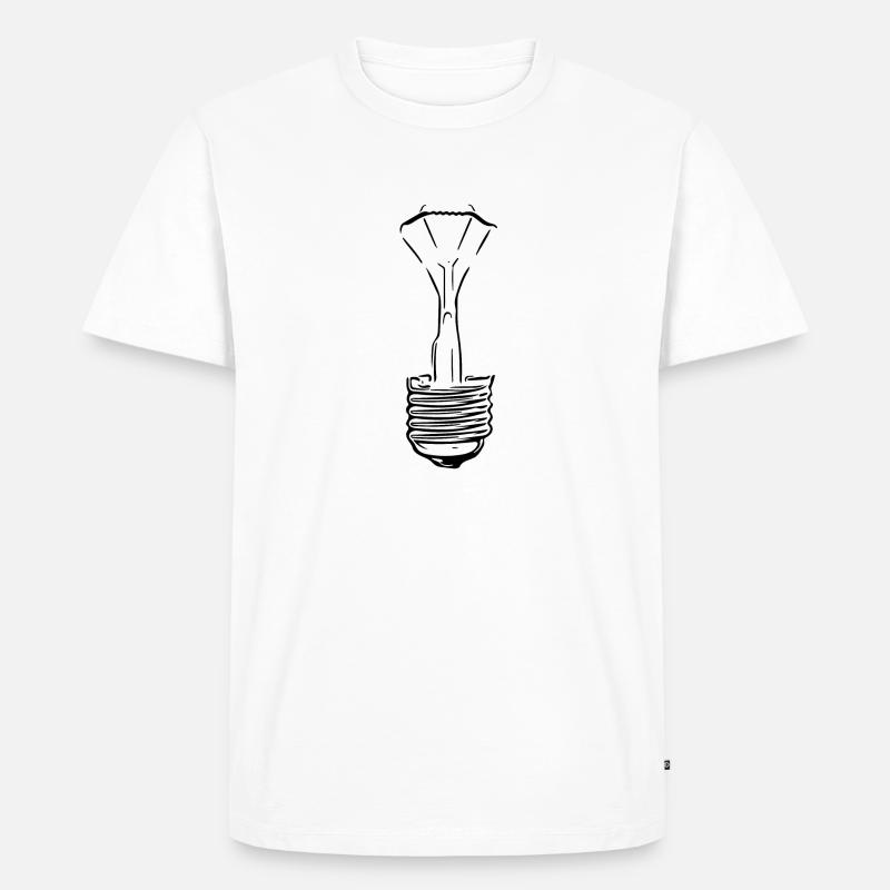 Lampe mit defektem Glaskolben - Männer Premium Bio T-Shirt - Weiß