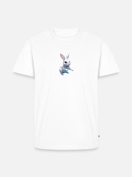 White Rabbit Crystal - Männer Premium Bio T-Shirt - Weiß