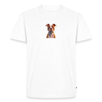 American Staffordshire Dog - T-shirt Premium bio Homme - blanc - Devant - Nico (187cm)