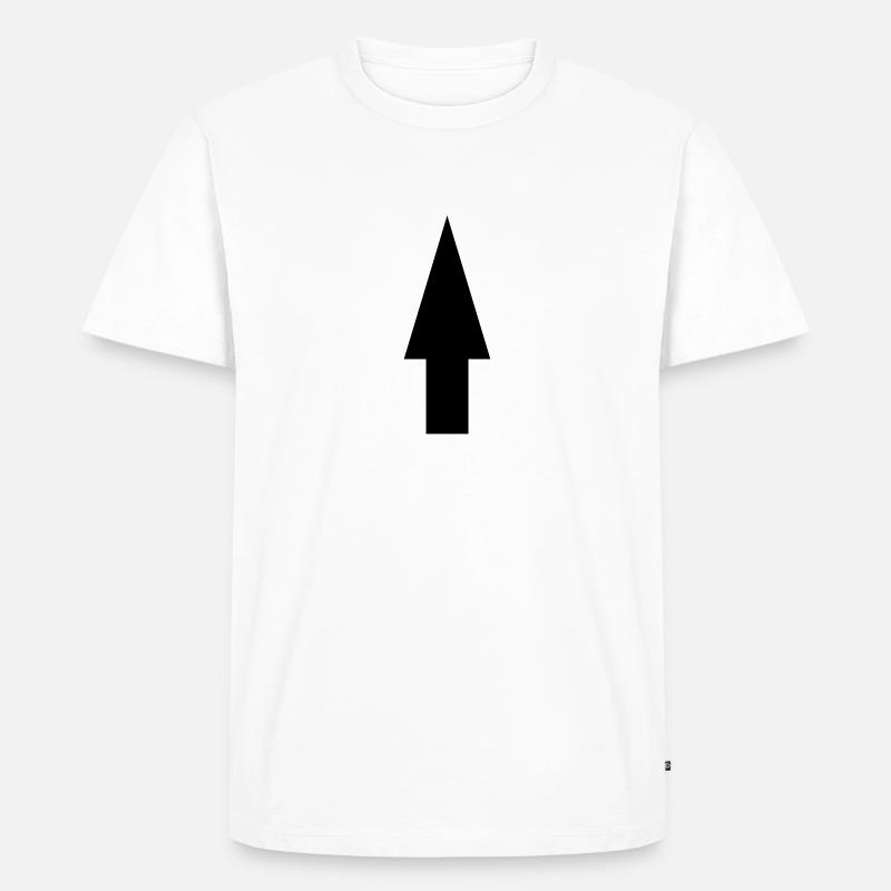 Pfeil - Männer Premium Bio T-Shirt - Weiß