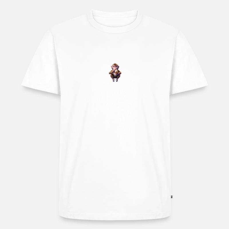 Galaktischer Eisaffe - Männer Premium Bio T-Shirt - Weiß