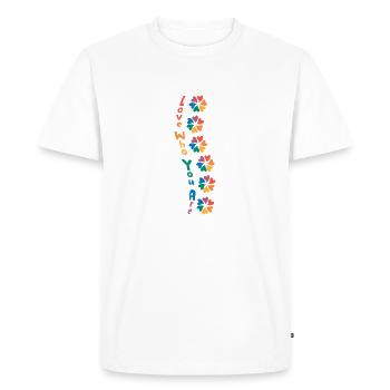 Aimez qui vous êtes - T-shirt Premium bio Homme - blanc - Devant - Nico (187cm)