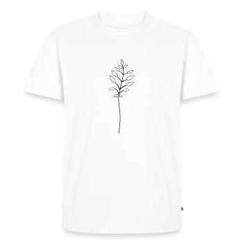 arbuste à fleurs, branche, branche - T-shirt Premium bio Homme - blanc - Devant - Nico (187cm)