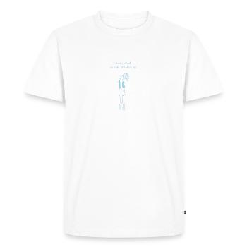 Citations non motivantes - à l’intérieur : mort - T-shirt Premium bio Homme - blanc - Devant - Nico (187cm)