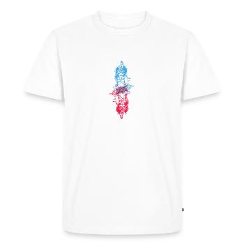 SKELETON PIRATE GIRL - Men's Premium Organic T-Shirt - white - Front - Nico (187cm)