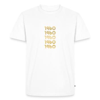 1960 - Men's Premium Organic T-Shirt - white - Front - Nico (187cm)