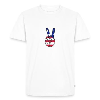 USA Victory - Men's Premium Organic T-Shirt - white - Front - Nico (187cm)