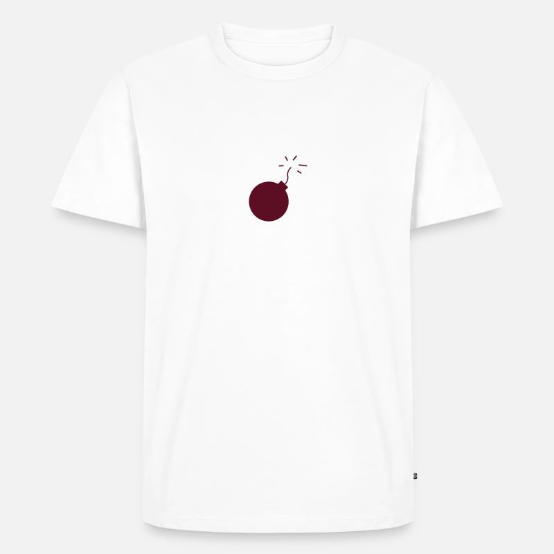 bombe - Männer Premium Bio T-Shirt - Weiß