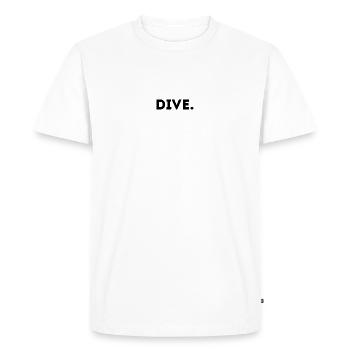Minimalist | Exclusive | Exciting - Men's Premium Organic T-Shirt - white - Front - Nico (187cm)