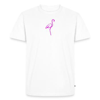 Flamingo - T-shirt Premium bio Homme - blanc - Devant - Nico (187cm)