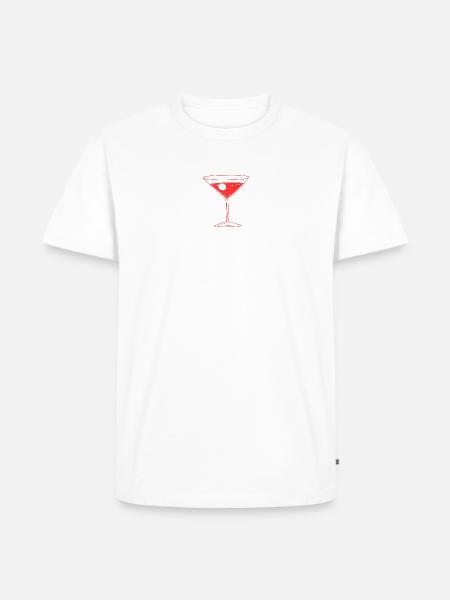 Olive im Martini - Männer Premium Bio T-Shirt - Weiß