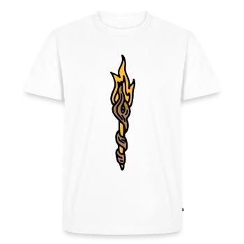 Magic wand torch wizard magic magician - Men's Premium Organic T-Shirt - white - Front - Nico (187cm)