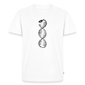 DNA Snake 2 - Men's Premium Organic T-Shirt - white - Front - Nico (187cm)